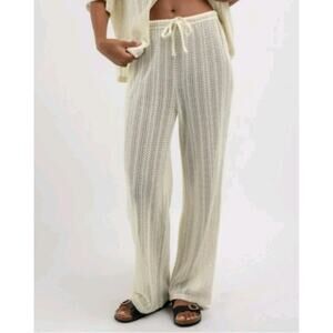 WAVES TO COAST White/Ivory Women's Pants Swimsuit Cover Up NWTs Sz XL